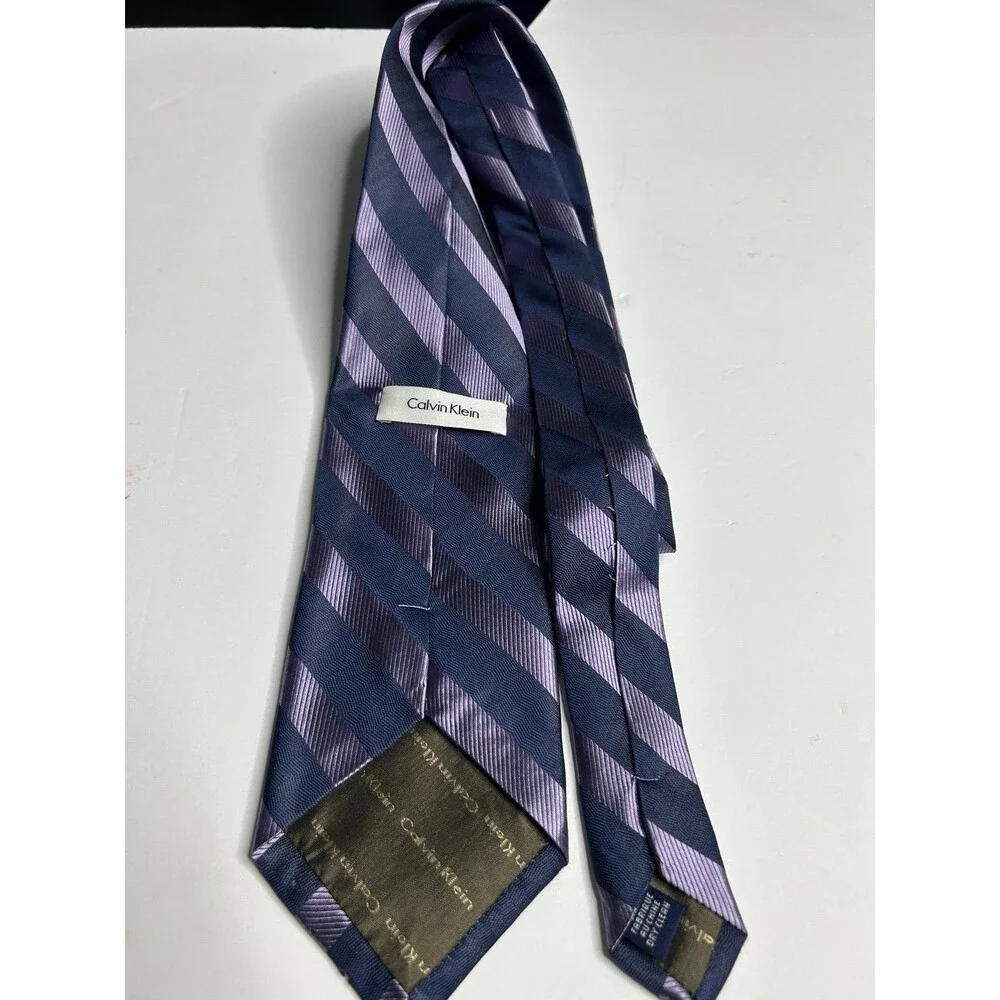 Purple Silk Tie Calvin Klein